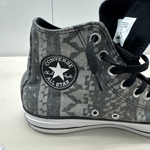 Converse CT All Star Winter Grey Print Canvas High Top Sneaker 549650F Women 9 - Picture 2 of 9